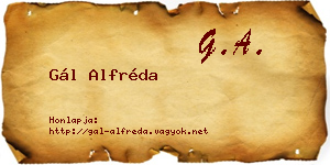 Gál Alfréda névjegykártya